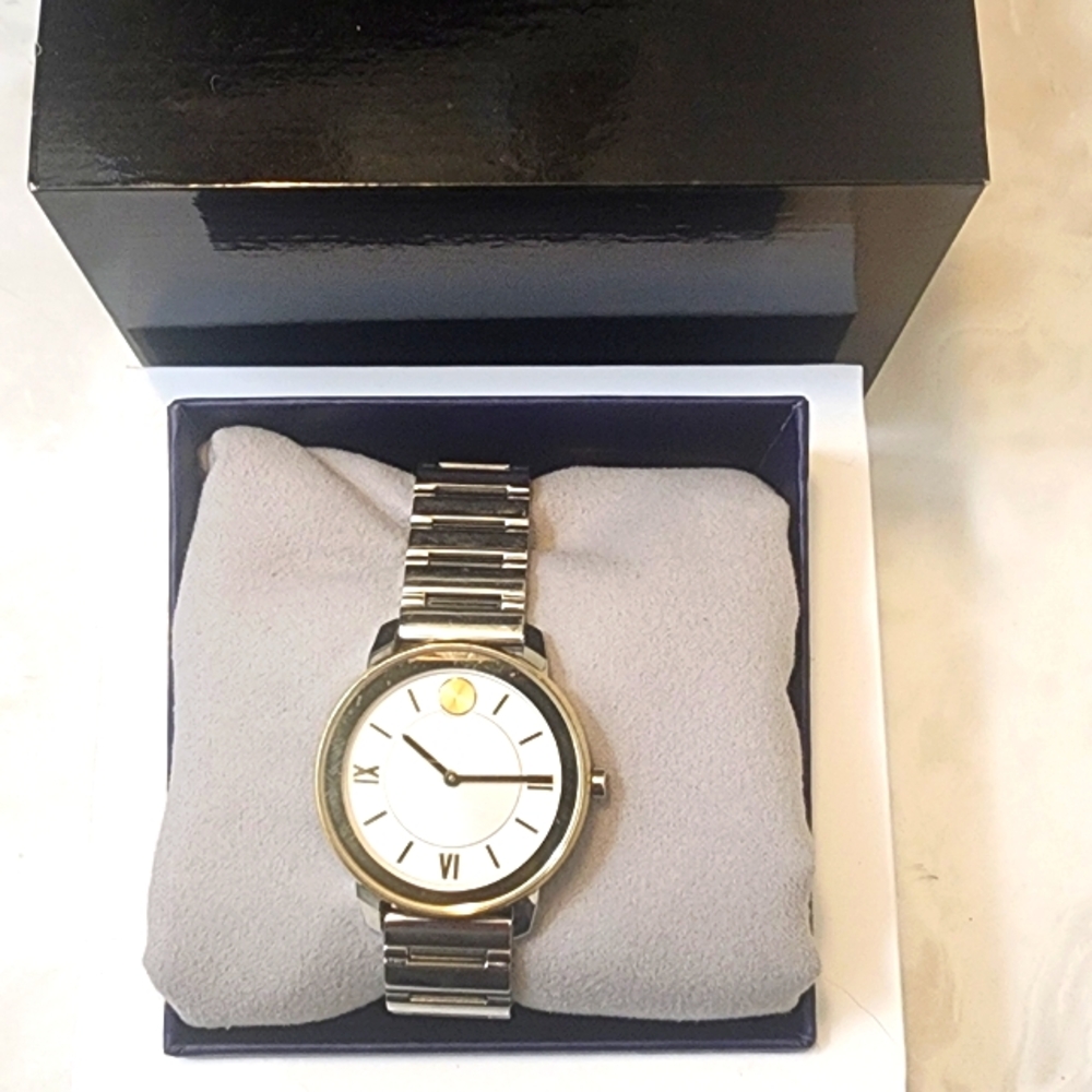 Movado bold women's watch Silver and Gold